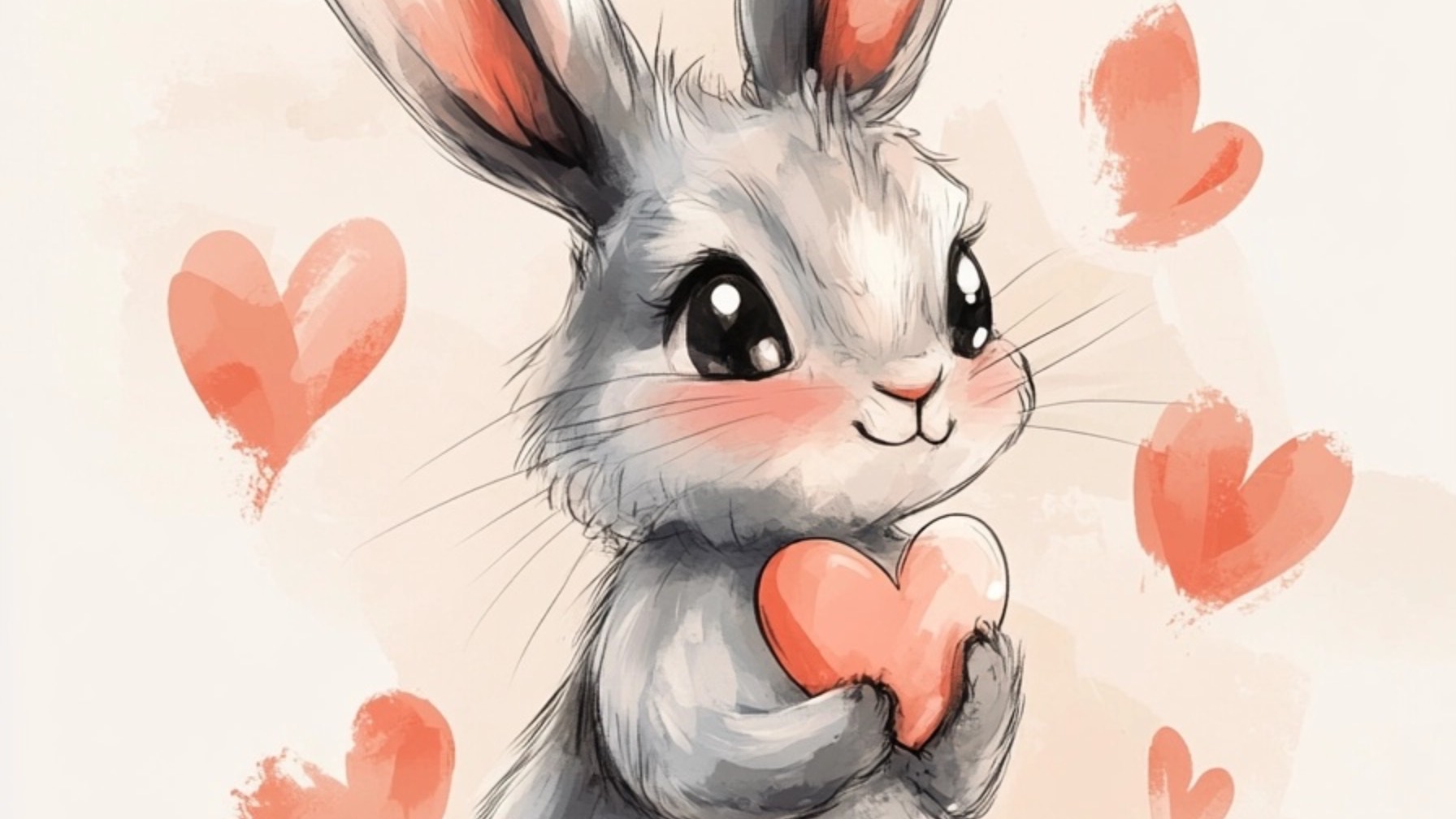 Зайка Валентинка. Рисуем мини-картину с изображением милого зайца с сердечком! смотреть онлайн