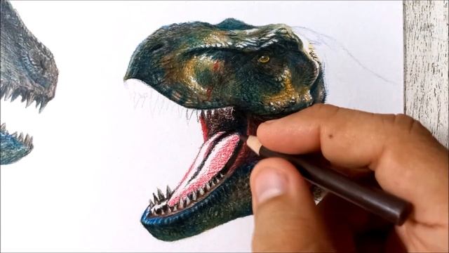 Drawing Giganotosaurus vs T-Rex (Jurassic World Dominion) | Fame Art смотреть онлайн