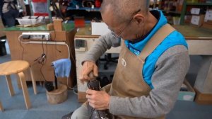 Процесс  изготовления ботинок в Японии