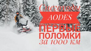 Первые поломки на снегоходах AODES за 1000 км.