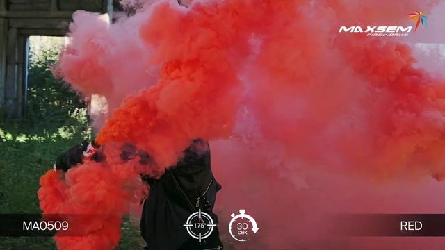 Красный цветной дым 30 секунд «Smoking Fountain» Maxsem MA0509 red смотреть онлайн