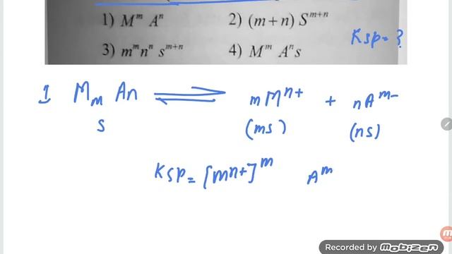 the solubility of salt MmAn in water is S mole per litre the solubility product of salt is смотреть онлайн