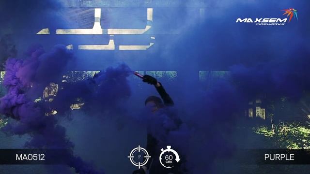 Фиолетовый цветной дым 60 секунд «Smoking Fountain» Maxsem MA0512 Purple смотреть онлайн