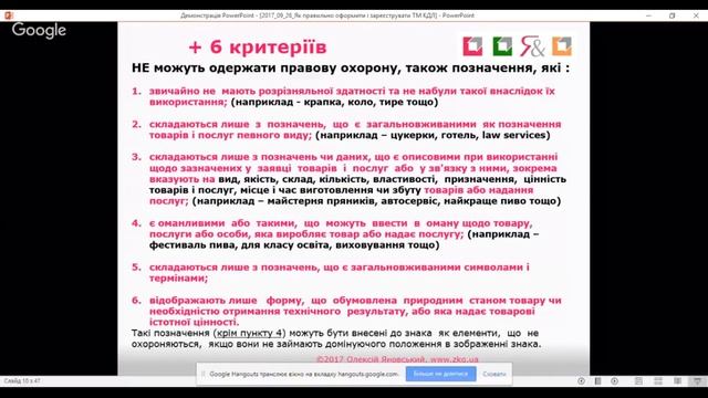 Як обрати позначення для реєстрації ТМ. 19 критеріїв щодо реєстрації ТМ смотреть онлайн