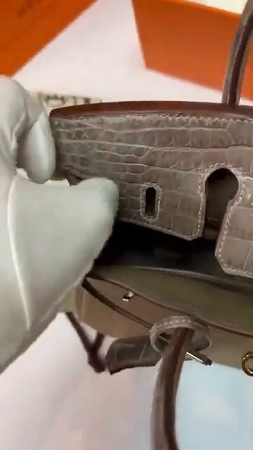 Сумка премиум Hermes из натуральной кожи страуса смотреть онлайн