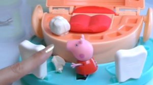 Свинка Пеппа Мультик с игрушками Пластилин Плей До Мистер Зубастик. Peppa Pig