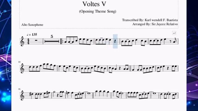 Voltes V Opening - ( Transcribed for_ Alto Saxophone ) ( 480 X 854 ) смотреть онлайн