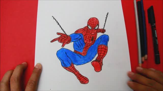 Как нарисовать и раскрасить удивительного Человека-паука шаг за шагом смотреть онлайн