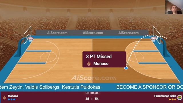 🔴 Live: Monaco Vs Fenerbahce | EuroLeague 2023-2024 | Live Play By Play Scoreboard