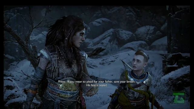 [4k60FPS] God of War: Ragnarok: Atreus trying to talk to Freya смотреть онлайн