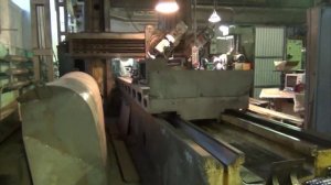 Шлифовка станины токарного станка.