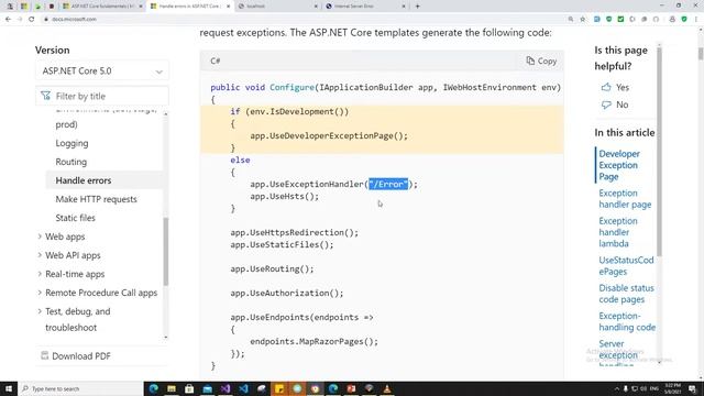 #13- Error handling ( Microsoft documentation ) - ASP.NET Core Fundamentals - Arabic смотреть онлайн