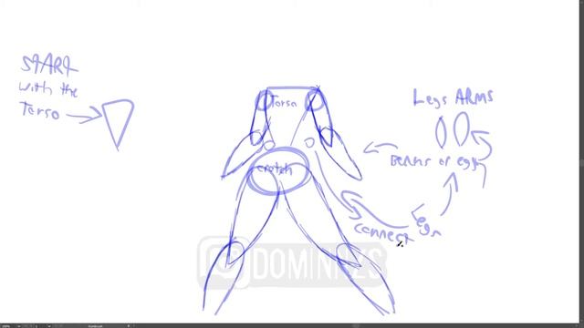 How to Draw Anime Girl - Part 1 - Body Skeleton смотреть онлайн