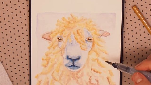 Watercolor Pencil Drawing - A Sheep - Time-Lapse Video - Amateur смотреть онлайн