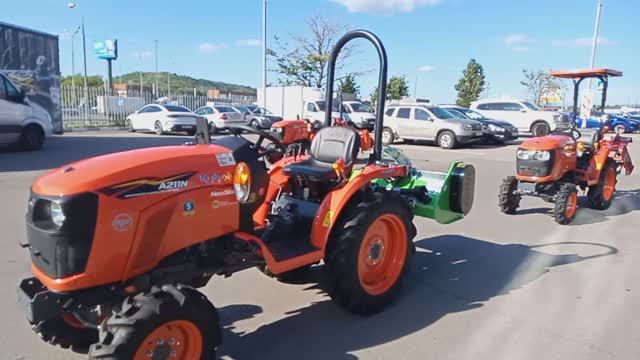 Kubota (Кубота) A211N-OP с цеповой косилкой без сбора Peruzzo Frog 960 смотреть онлайн