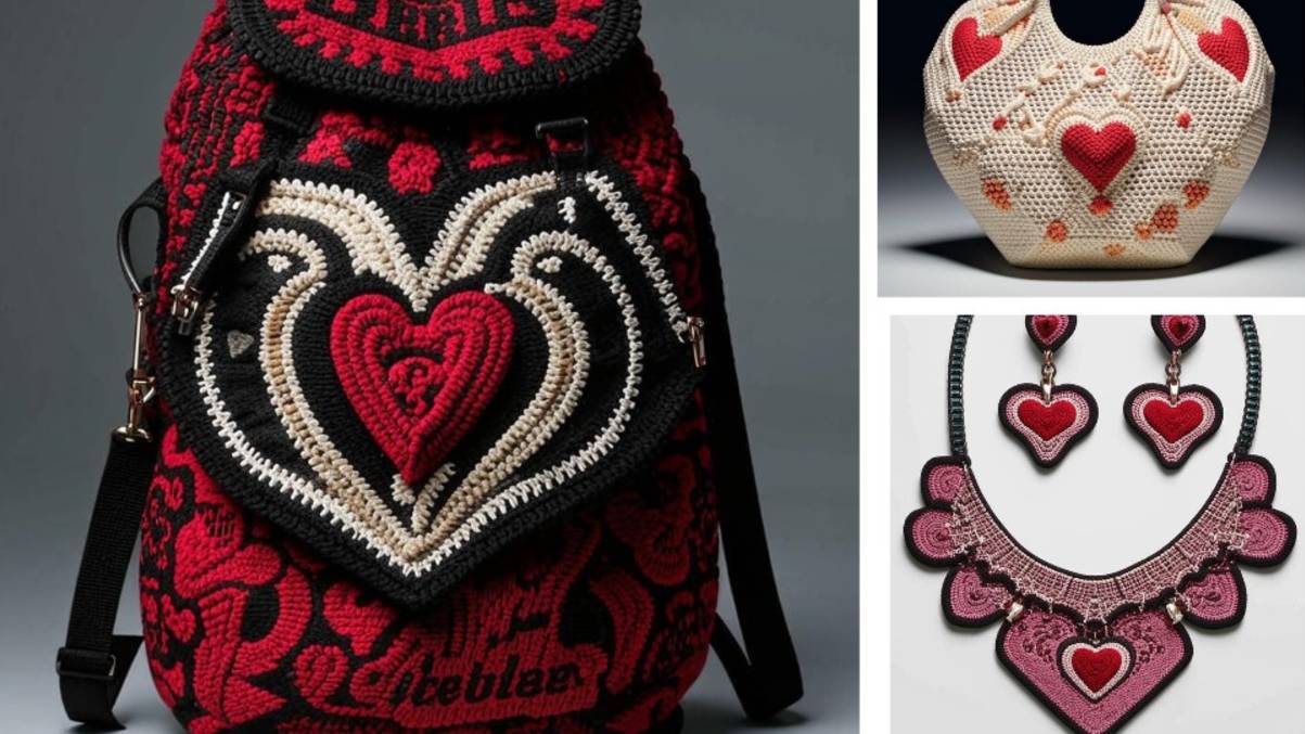💖💕💗АКСЕССУАРЫ С СЕРДЦАМИ от нейросети. ВЯЗАНИЕ.💗💕💖 смотреть онлайн
