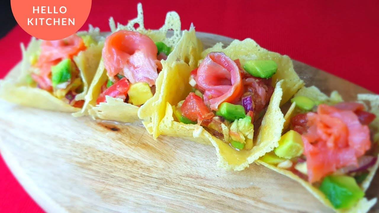 ВКУСНЕЙШАЯ Закуска на Праздничный стол / Сырные корзинки с соусом гуакамоле и рыбой смотреть онлайн