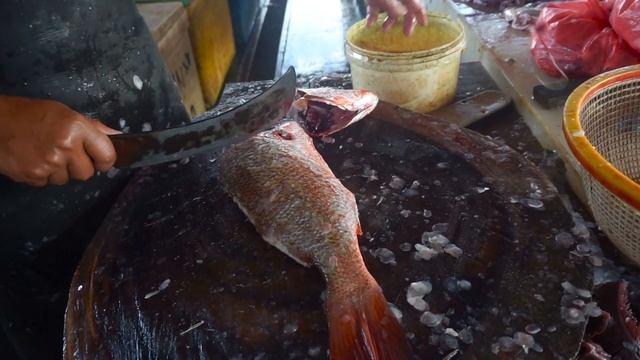 EXPERT FISH CUTTER BIG RED GROUPER FISH CUTTING || PERFECT CUTTING SKILLS смотреть онлайн