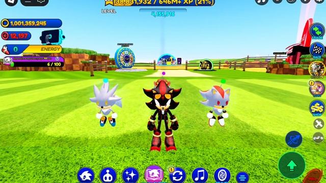 Я показываю новых персонажей в Sonic speed simulator в Roblox