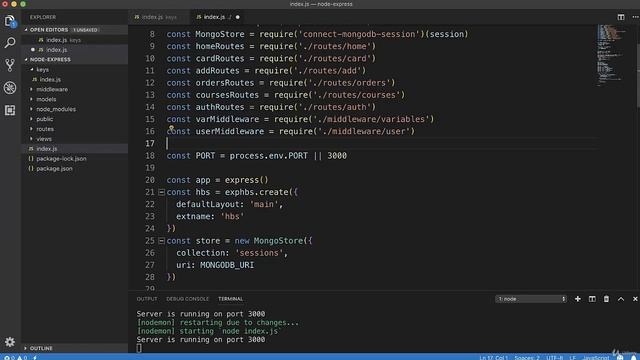 Полное руководство Node.JS Урок 62 Объект конфигурации смотреть онлайн