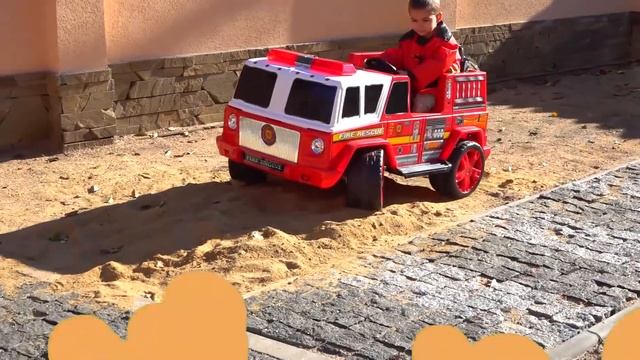 Dima pretend play like a fireman and pilot ride on power wheels plane смотреть онлайн