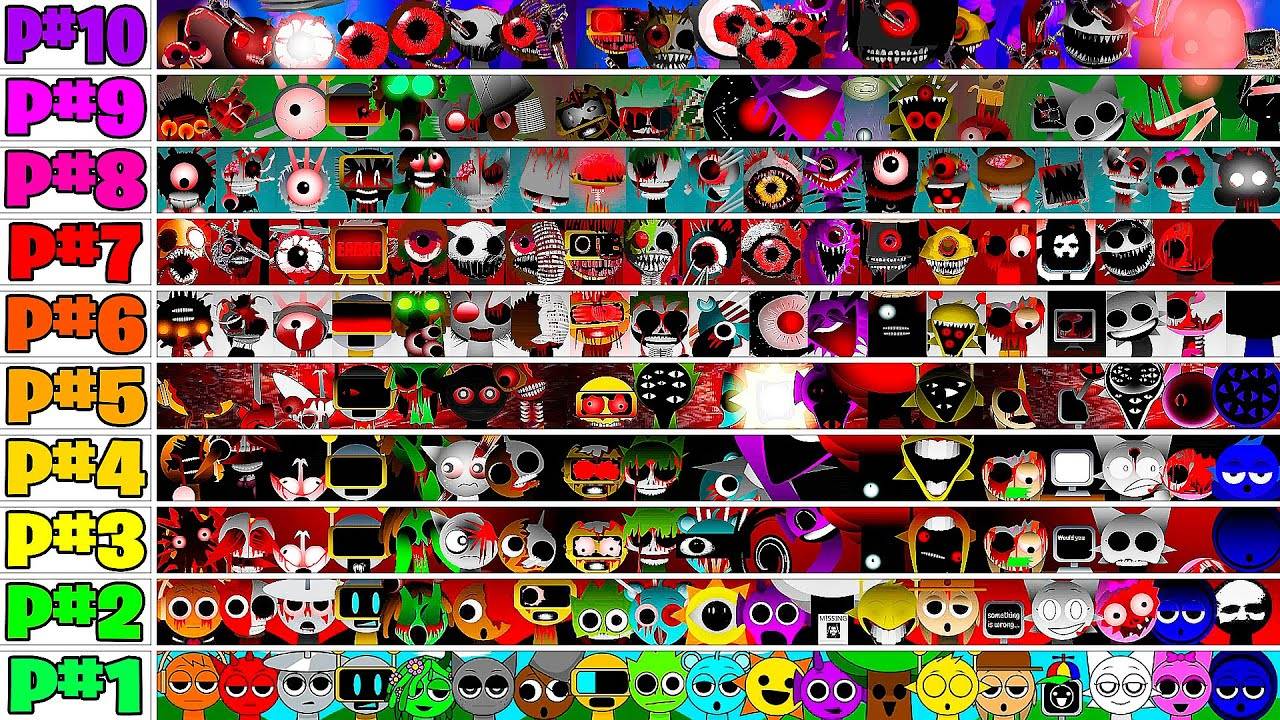 Все новые настоящие фазы 1–10 в Incredibox Sprunki Together — персонажи «все в одном»