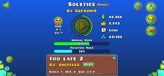 Solstice By Gepsoni4 Geometry Dash Level 💯%