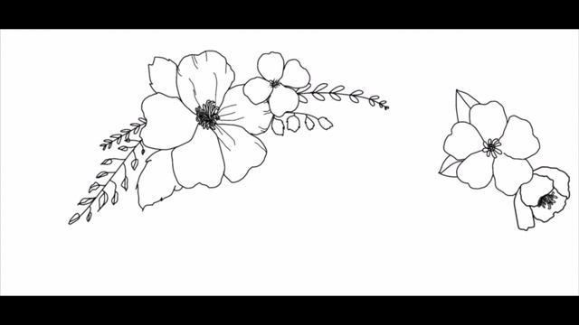 digital art time lapse | black and white sketch - florals | ibis paint x смотреть онлайн