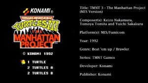 Teenage Mutant Ninja Turtles 3: The Manhattan Project (NES) [Soundtrack in FULL HD & 320 KBPS]