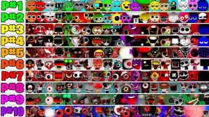 Все фазы 1-10 вместе в Incredibox Sprunki - все в одном персонажах и анимации