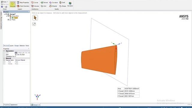 Projected area in ANSYS Space Claim Design Modeller (SCDM) смотреть онлайн