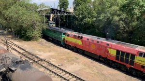 Diesel locomotive TE33A-0179 work at the depot   Тепловоз ТЭ33А-0179 работает в ДЕПО.