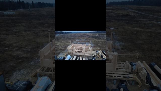 Сборка дома из профилированного бруса в г Истра.