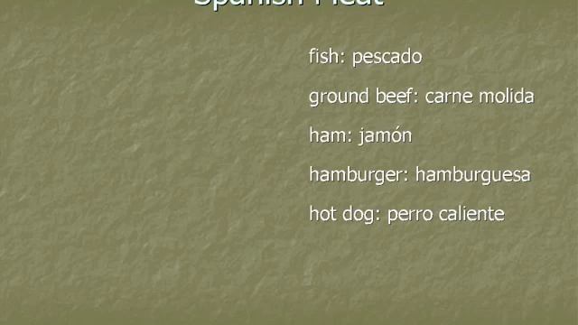 Spanish Vocabulary: Meat, Fish, Poultry смотреть онлайн