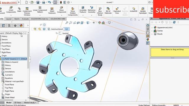 Mecanum wheel design in Solidworks смотреть онлайн