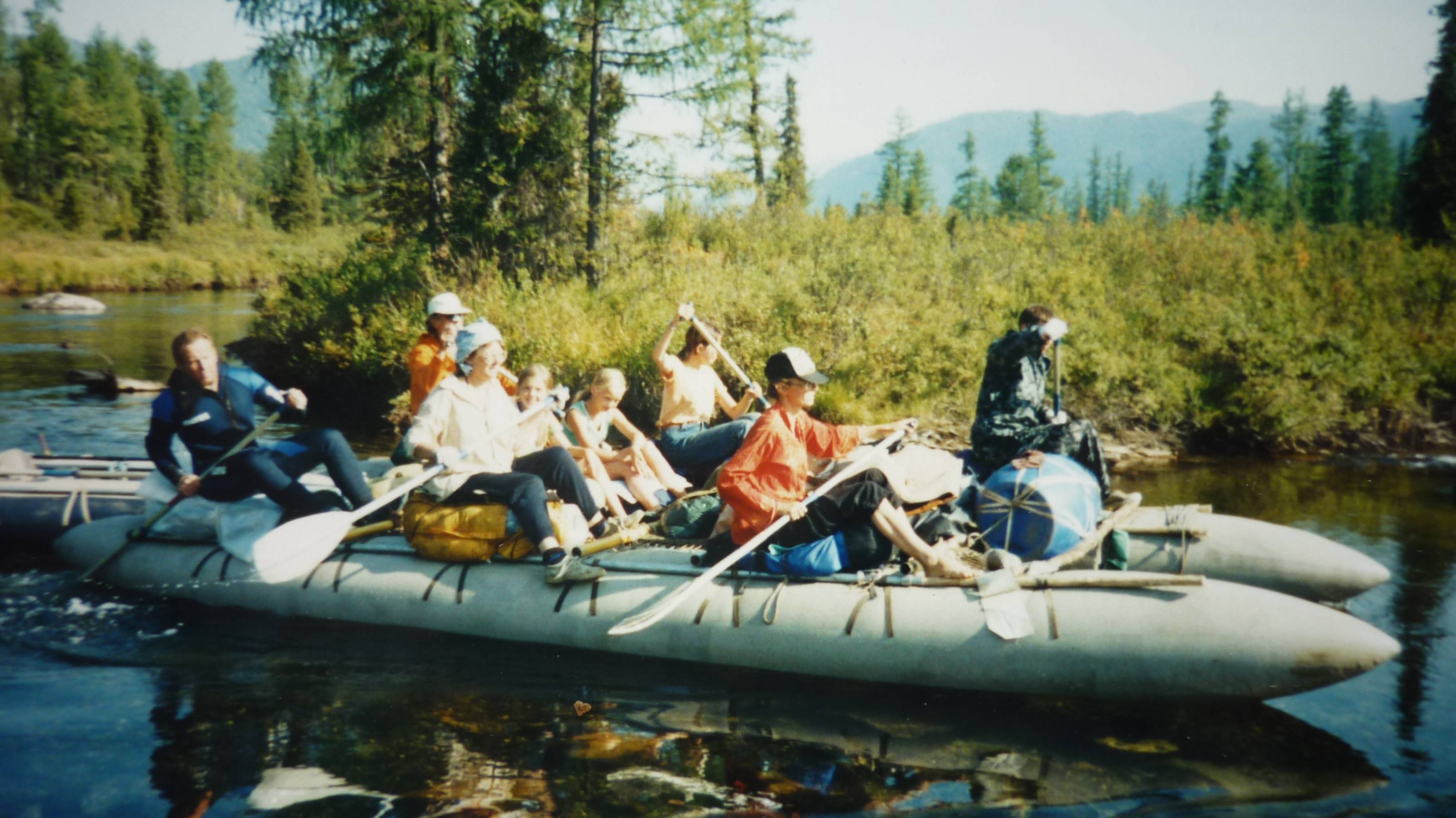 16.08.1998г. - сплав по р.Изиг-Суг, Тыва (2-ой день сплава).