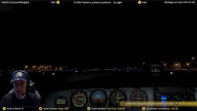 ✈ S1.E69: Patterns, patterns, patterns ... by night | PilotEdge | X-Plane 11 смотреть онлайн