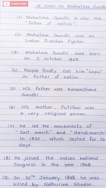 10 lines on Mahatma Gandhi//10 points on Mahatma Gandhi//10 lines on Mahatma Gandhi in english// смотреть онлайн