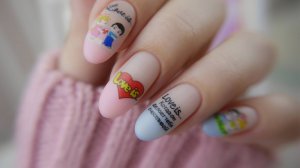 Маникюр в стиле Love is (обычный лак)