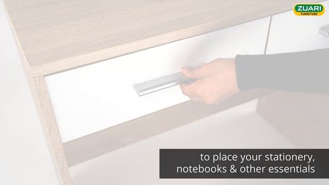 Zuari Harare Study Desk - Sonoma Oak / White смотреть онлайн
