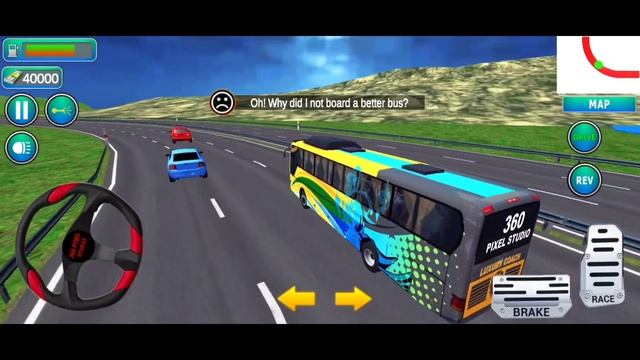 Euro coach Bus simulator 3D - By 360 pixel studio - Android Gameplay смотреть онлайн