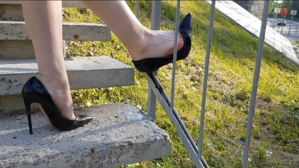 high heels abused, broken high heels, ruined high heels, trample shoes, louboutin destruction (# 47