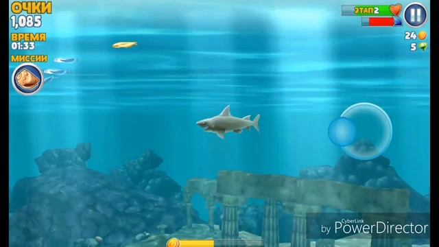 Играю в Hungry Shark.Поидаю людей.! смотреть онлайн