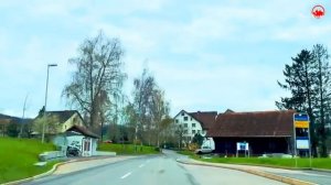 🇨🇭Вождение в сельской местности Швейцарии _ пасмурный весенний вид на Швейцарию