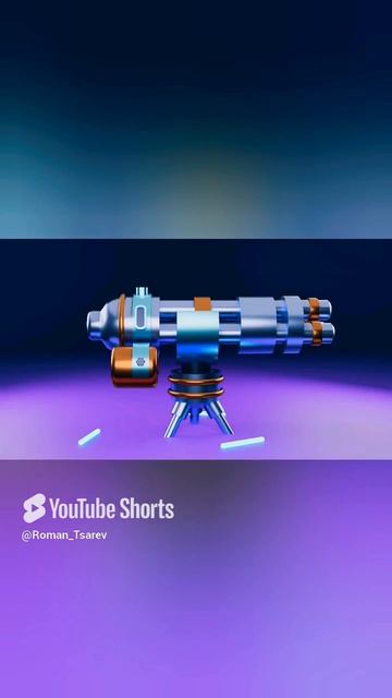 3D пулемёт стилизованный для игры 😎🦾 #shorts смотреть онлайн