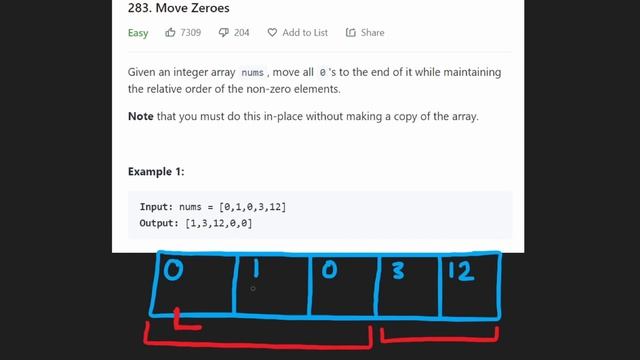 Leetcode 283: Move Zeroes (RU) смотреть онлайн