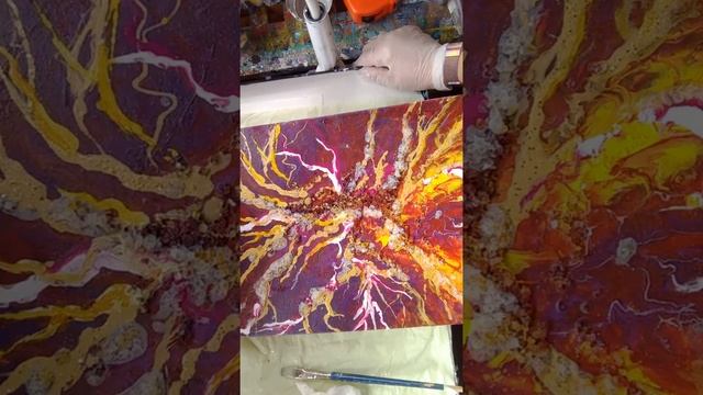 pva and water on a crystal painting. Another learning curve AKA mistake ;-) смотреть онлайн