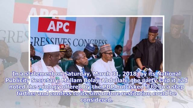 Breaking News | PDP Should Emulate Mantu, Confess Their Other Sins To Nigerians – APC смотреть онлайн