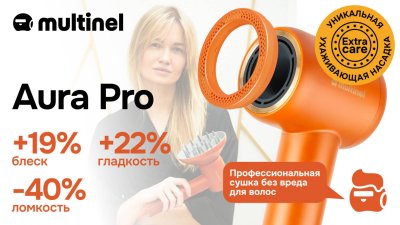 Multinel Aura Pro | Фен для профессиональной сушки с заботой о волосах
