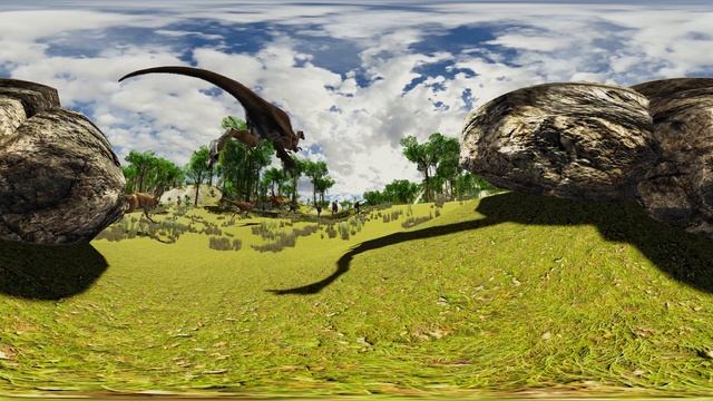 VR 360 | Close up watch Dinosaur life in Jurassic Jungle ( Virtual Reality Video ) смотреть онлайн